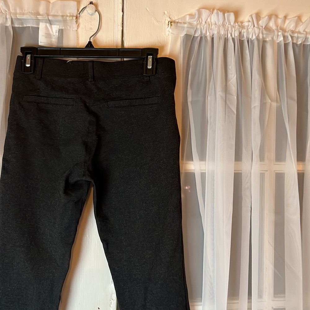 Betabrand Cropped Dress Yoga Pants Women's Small Charcoal Gray Stretch Career - Picture 8 of 8